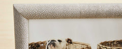 faux shagreen sand picture frame