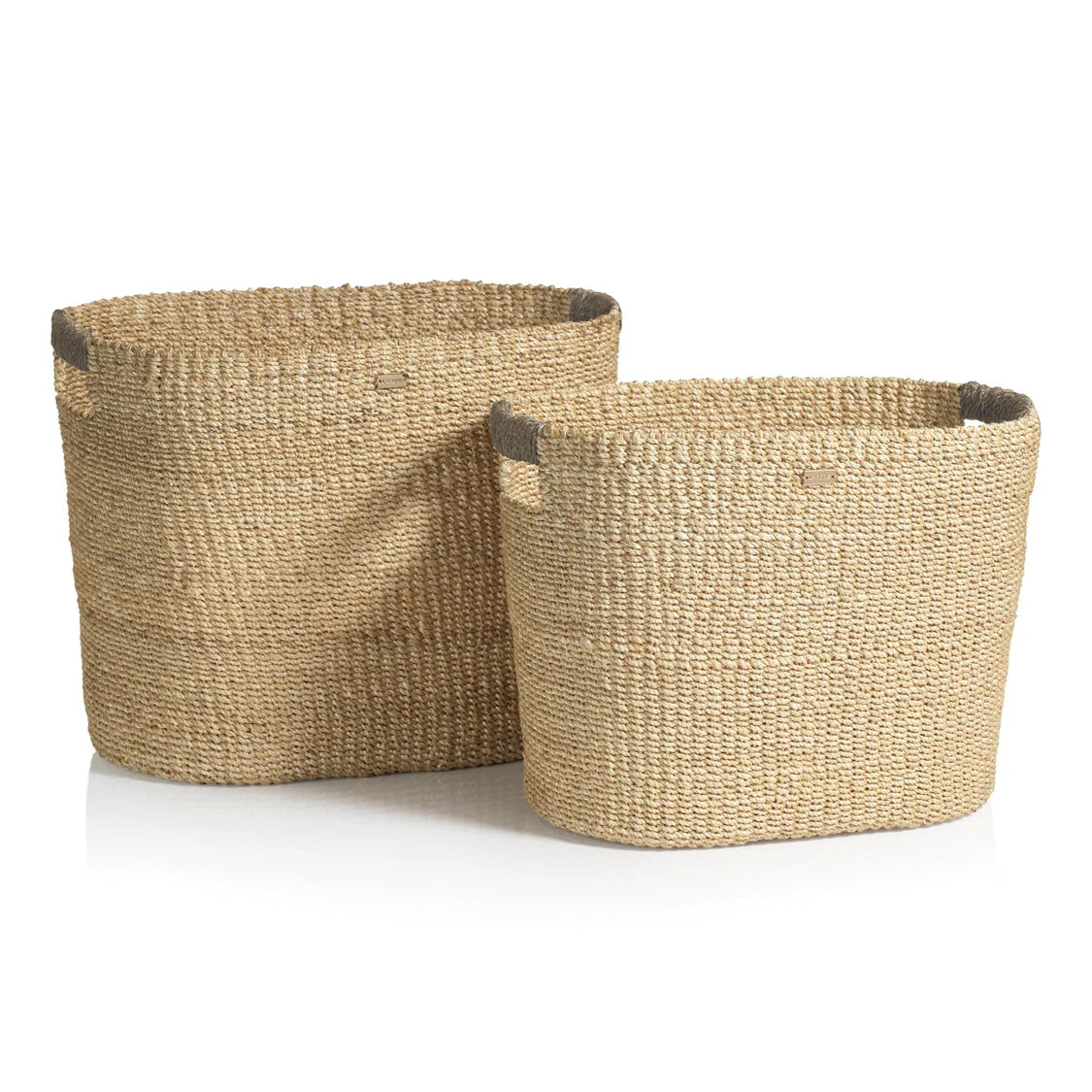 oval abaca baskets set of 2
