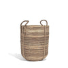 round rattan basket basket with rope handles, large