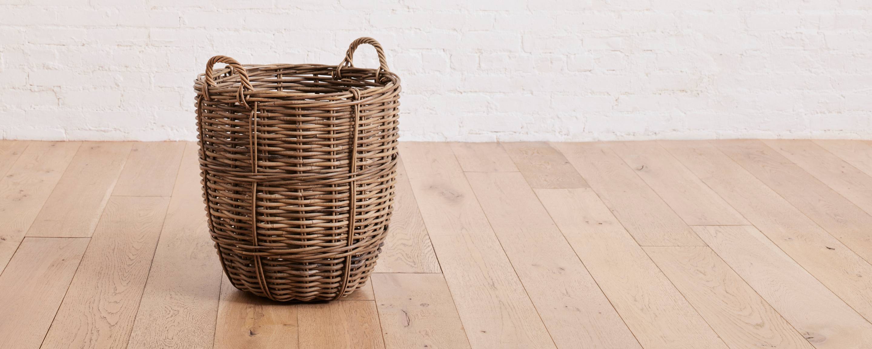 round rattan basket, large
