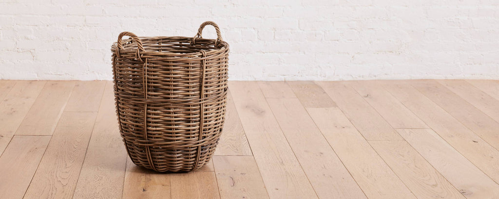 round rattan basket, large