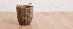 round rattan basket, large