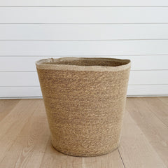 seagrass natural and eggshell basket