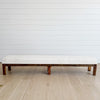 hemp kilim & oak bench 96"