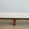hemp kilim & oak bench 96"