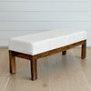 hemp kilim & oak bench 48"
