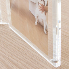 beveled lucite triple picture frames