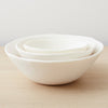 resin tapered bowl small, white