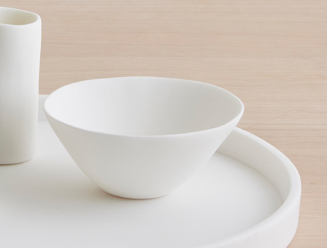 resin sorbet bowl, white