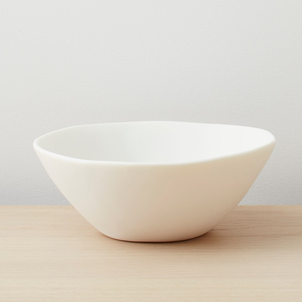 resin tapered bowl small, white