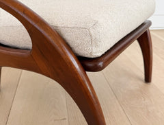 vintage teak pearsall chair