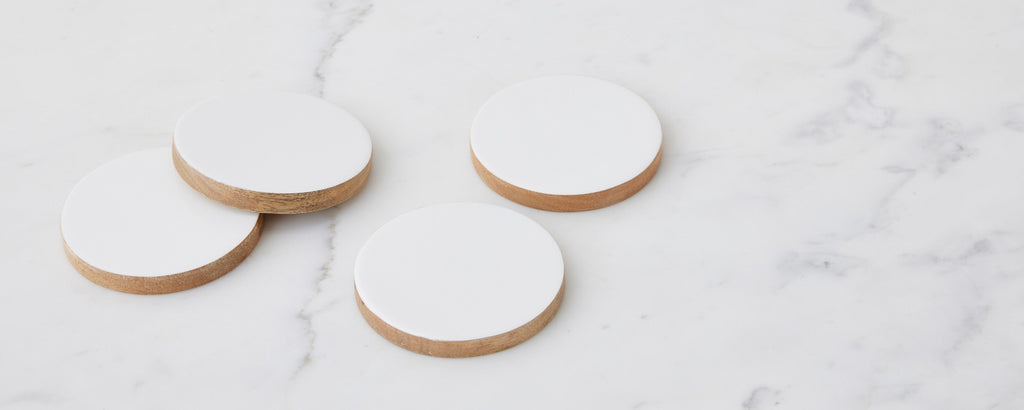 enamel round coaster set