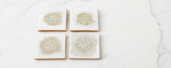 crackle coaster in white