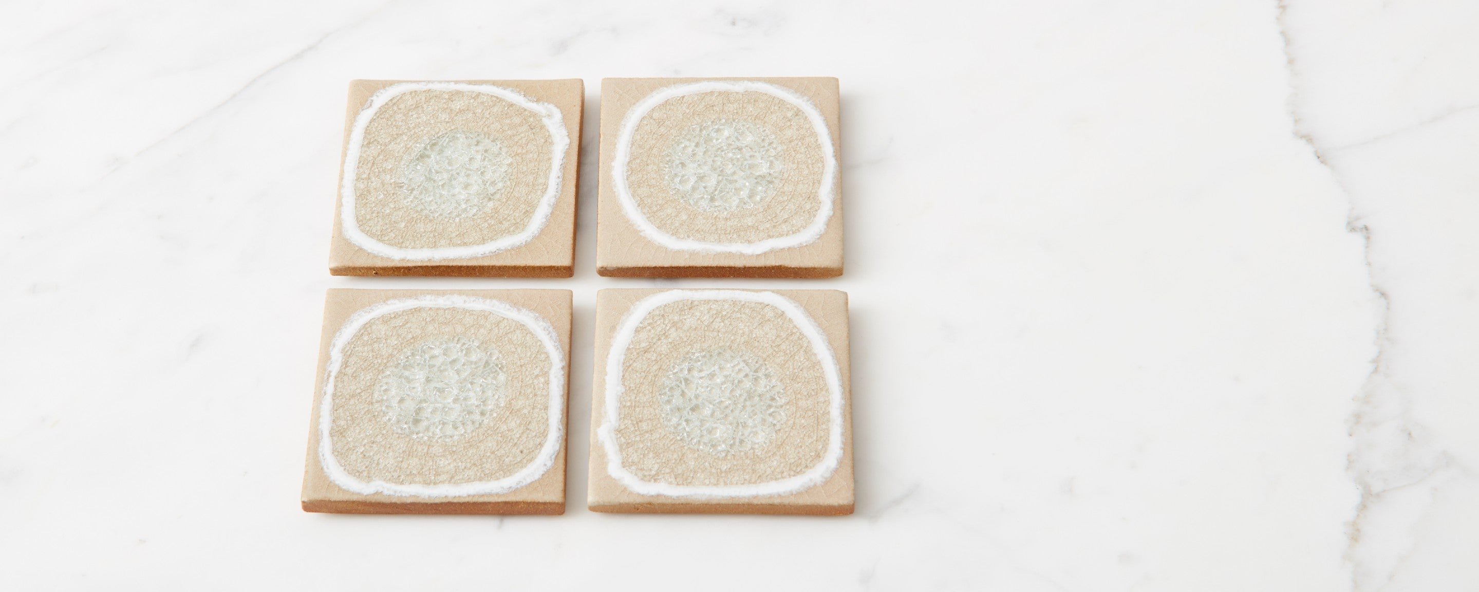 crackle coaster in sand