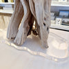 driftwood table lamp on lucite base