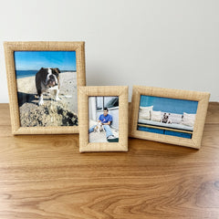 raffia natural picture frame collection