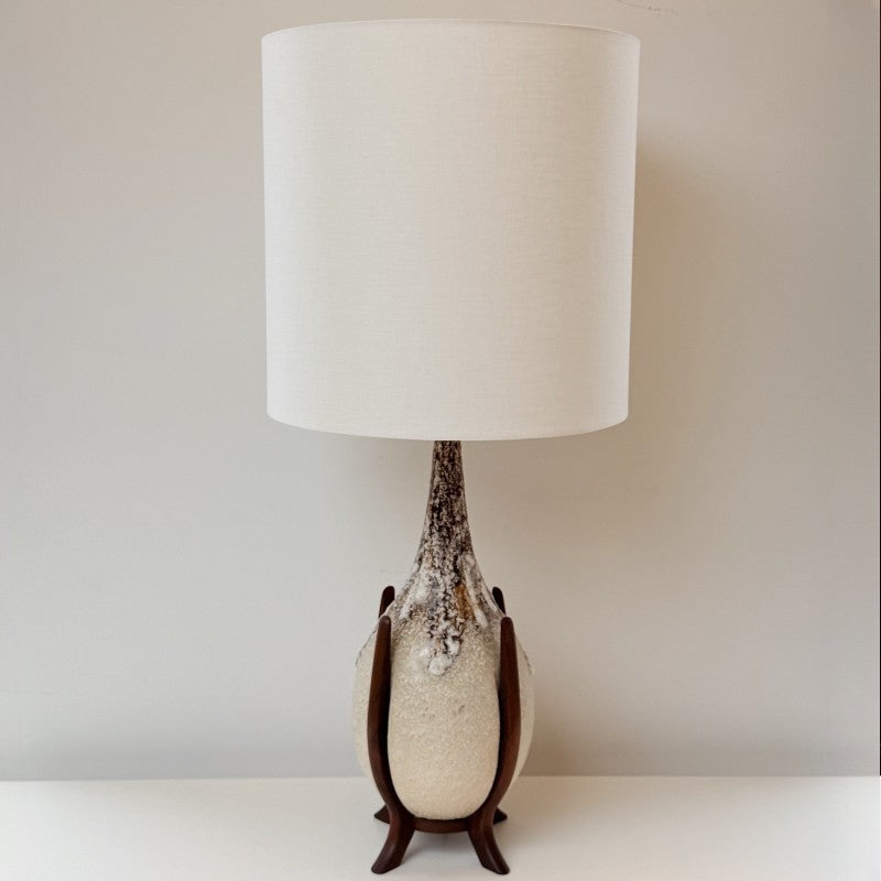 vintage ceramic lava drip table lamp