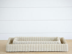faux wicker tray, small