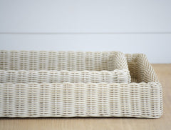 faux wicker tray, small