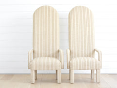 vintage pair of highback chairs