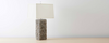 grey quartz crystal table lamp